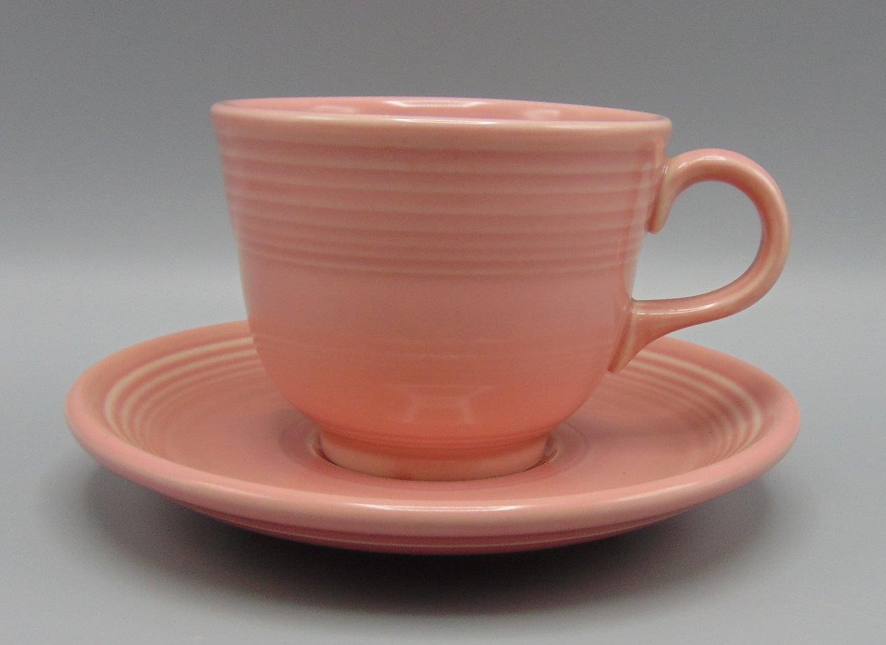 Fiesta Fiestaware Rose Pink Tea Cup and Saucer p86
