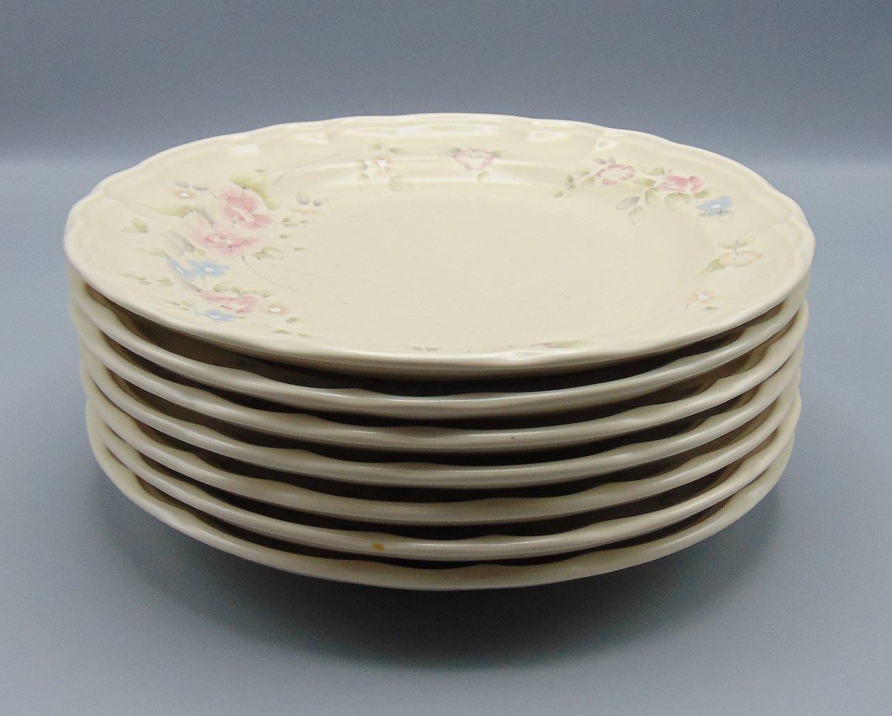 7 Pfaltzgraff Tea Rose 10 3/8" Dinner Plates KC's Attic