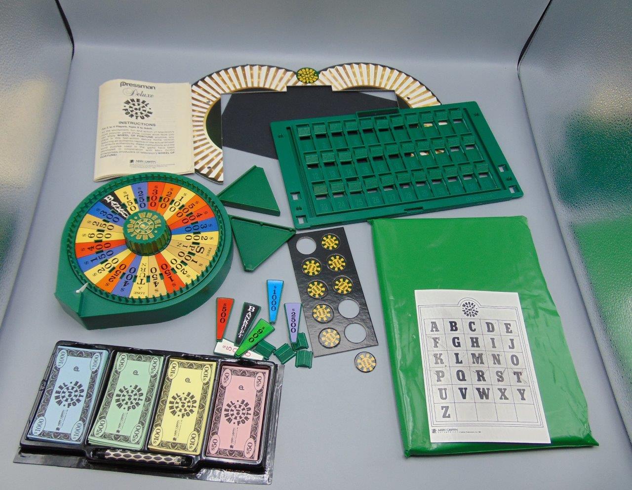 Vintage Deluxe Wheel of Fortune Board Game 1986 Pressman