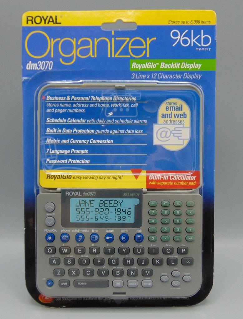 SEALED Royal Digital Electronic Organizer dm3070 RoyalGlo Backlit